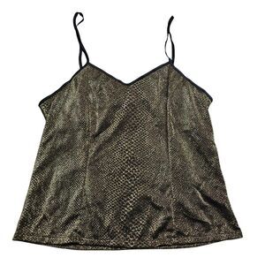 Vtg Cinema Etoile Womens Snakeskin Tank Top Size L Indie Sleaze Bratcore Y2K